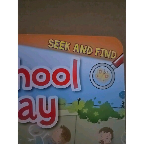 School Day by Nancy Delvaux 2017 Children's Board Books Seek And Find 12 Pages - Picture 3 of 5